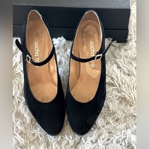 Sacha Too suede black low heels 7 1/2